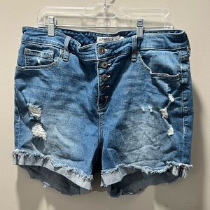Torrid size 18 distressed light blue Jean shorts